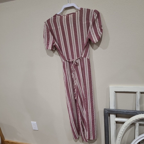 Band of Gypsies womens size Sm. Striped, wide leg, cropped Jumpsuit - Picture 4 of 11